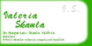 valeria skamla business card