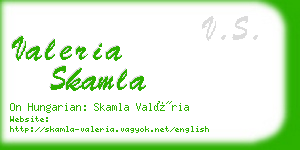 valeria skamla business card